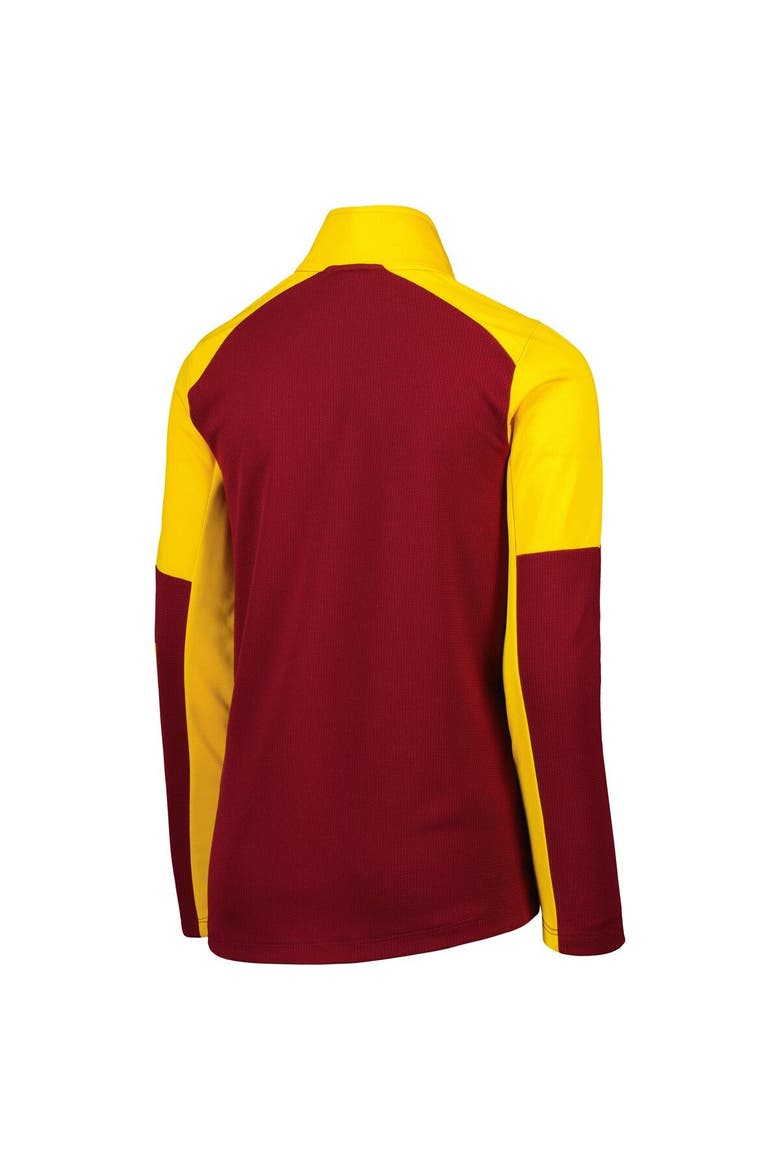 Youth Burgundy Washington Commanders Audible Quarter-Zip Jacket, Alternate, color, Burgundy