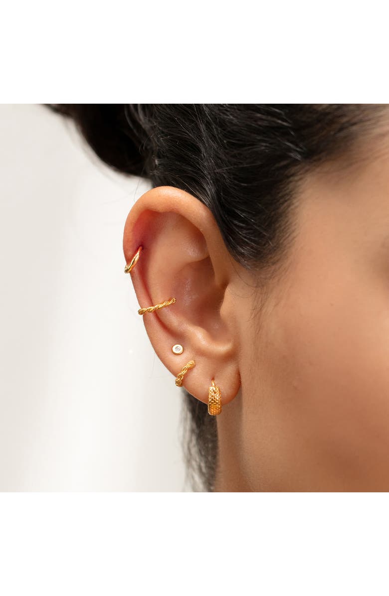 Monica Vinader Corda Huggie Hoop Earrings, Alternate, color, Gold