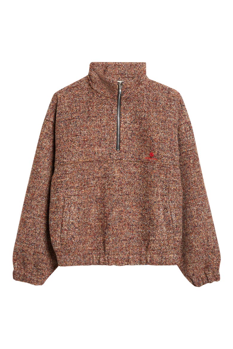 Flecked Half Zip Sweater, Alternate, color, VARIEDNESS