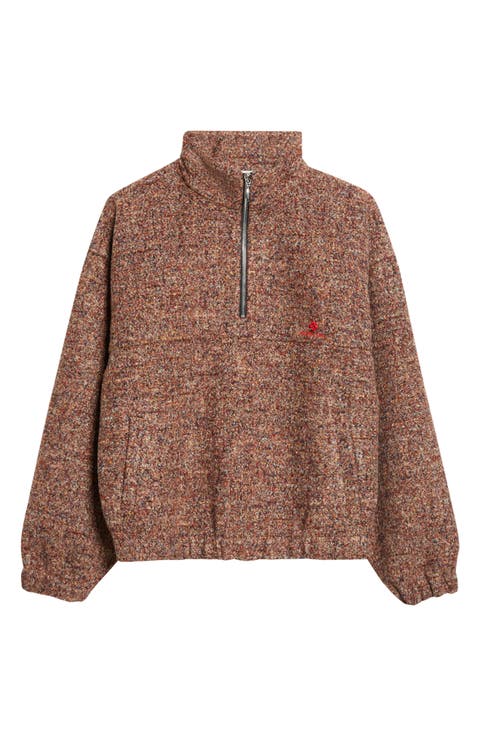 Flecked Half Zip Sweater