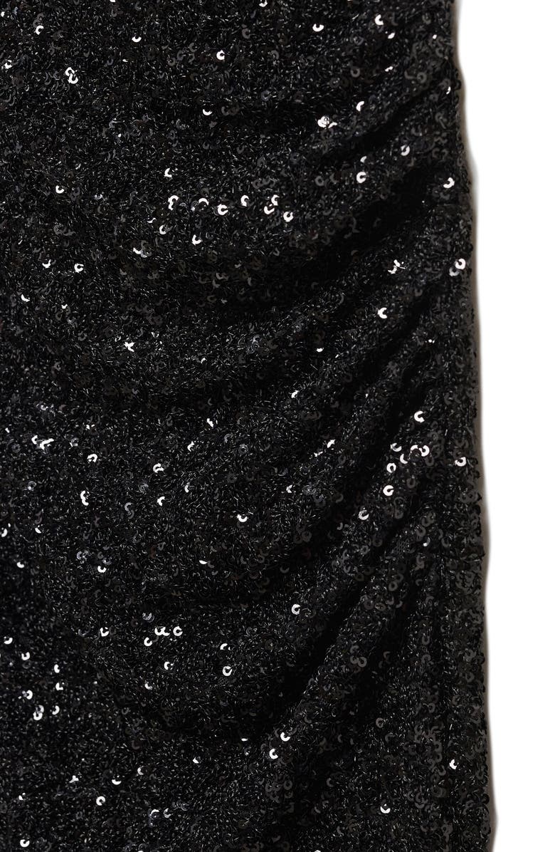 MANGO Halter Sequin Minidress, Alternate, color,