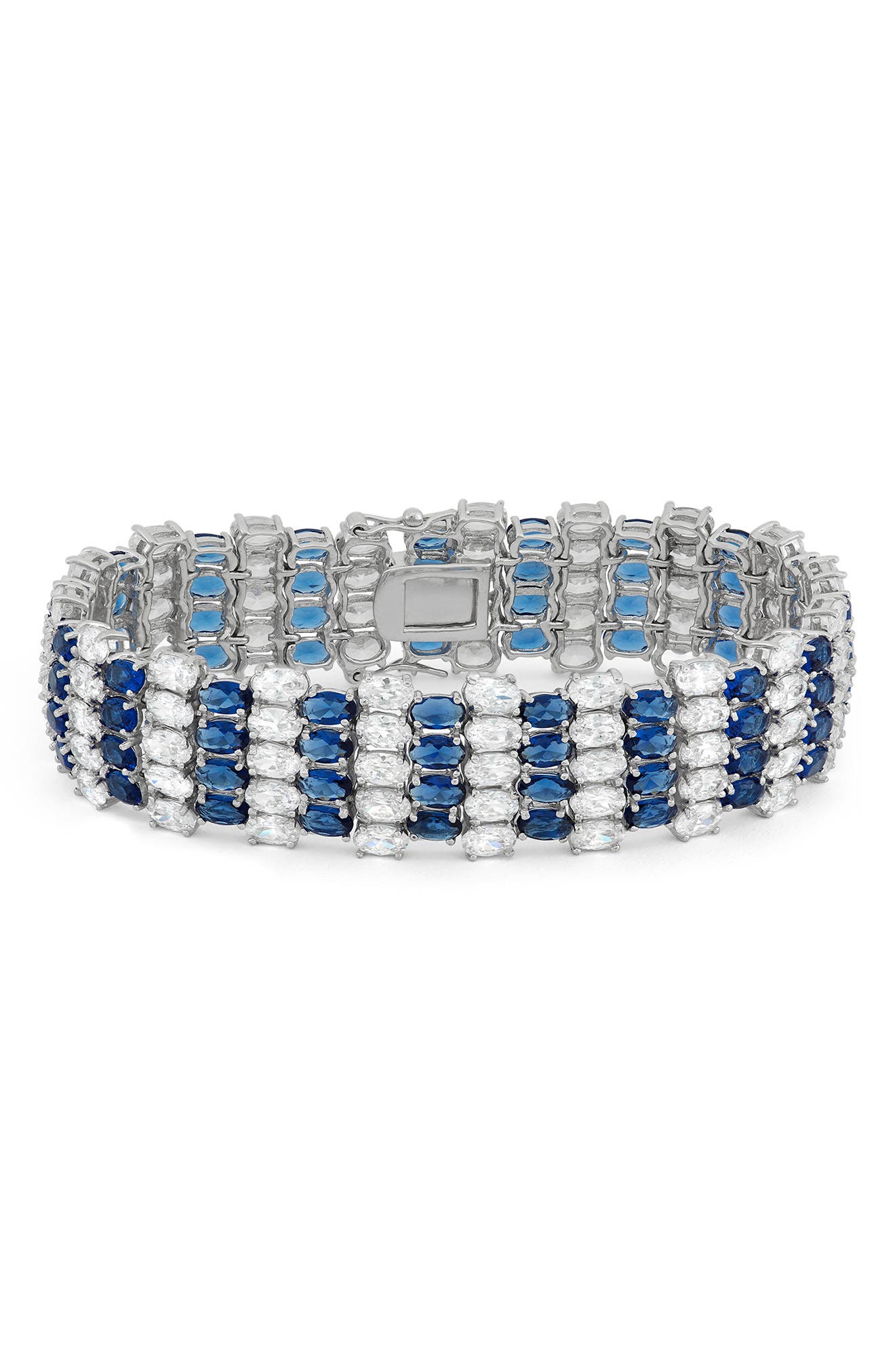 Sterling Silver Plated Cubic Zirconia Bracelet