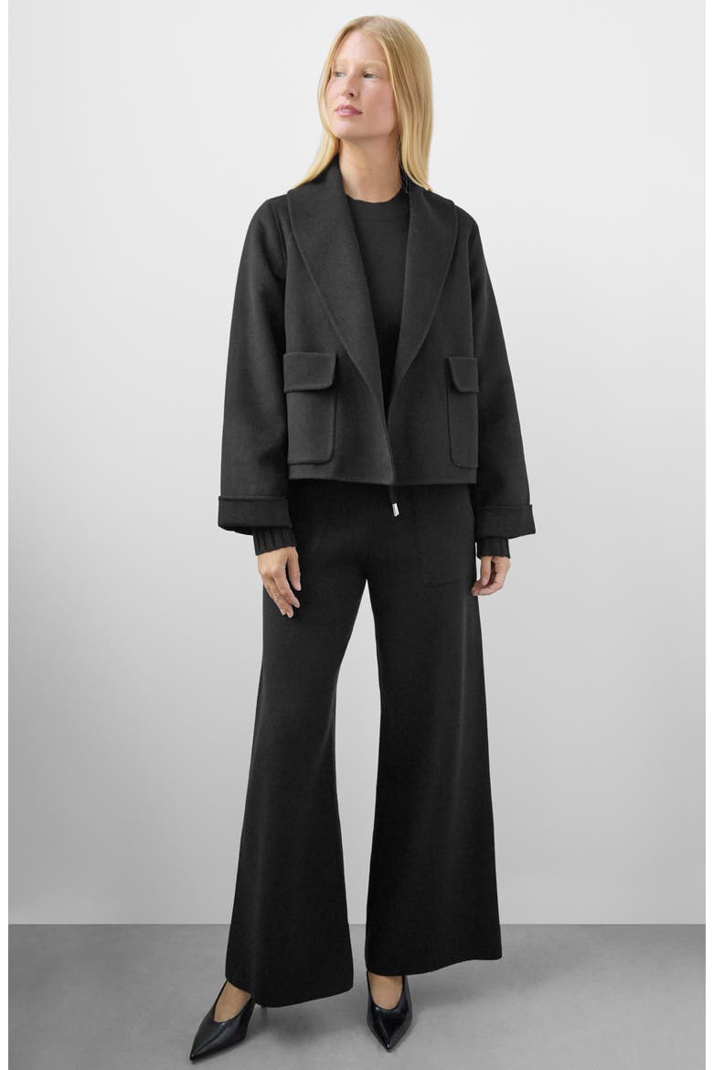 x @cellajaneblog Crop Icon Coat, Alternate, color, BLACK