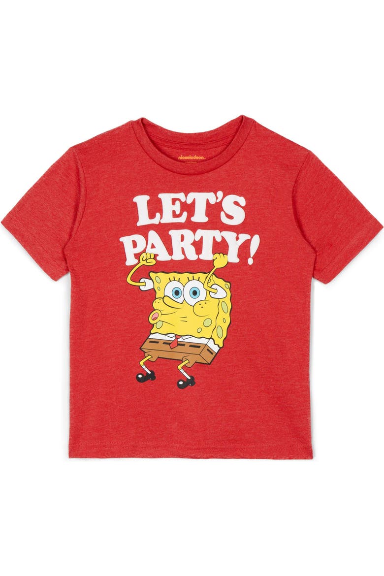 SpongeBob SquarePants 3-Pack Short Sleeve T-Shirts, Alternate, color, Red Yellow Dark Grey