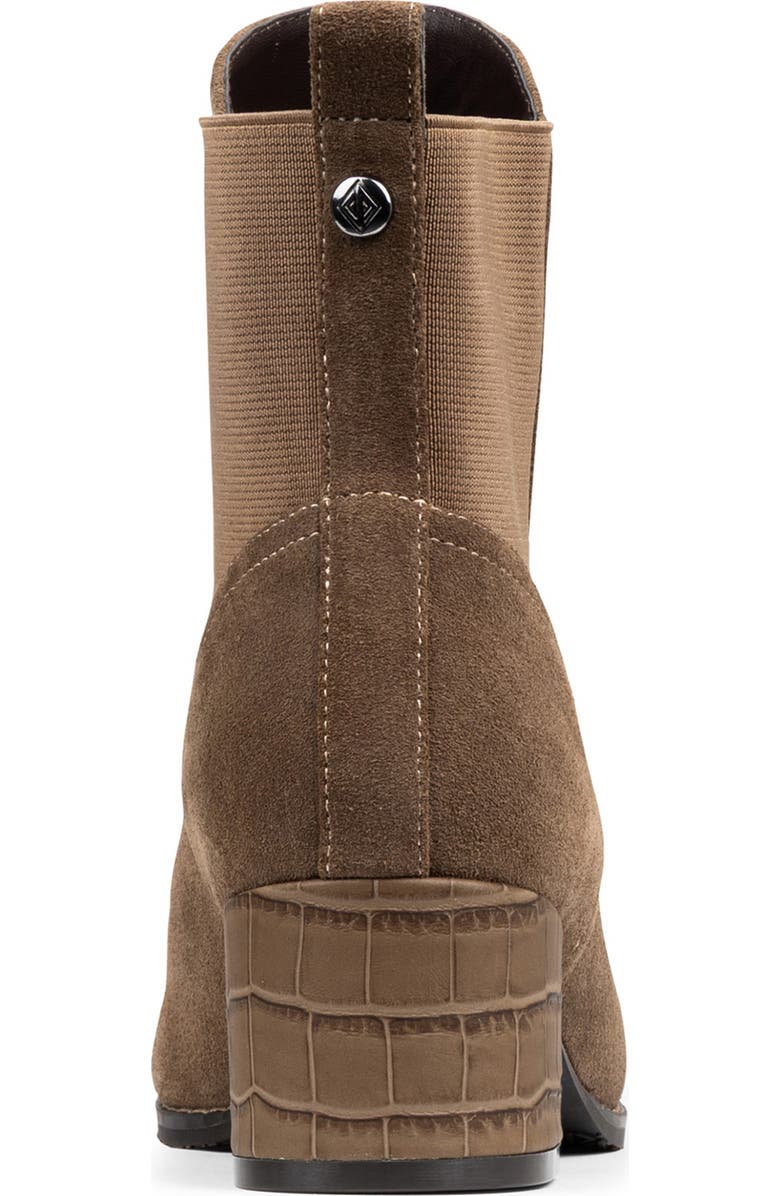 Donald Pliner Contrast Block Heel Boot, Alternate, color, Dark Taupe