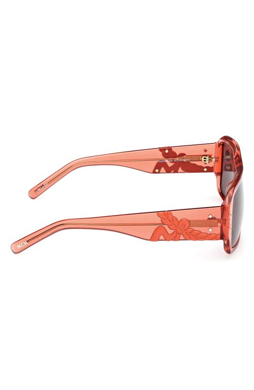 Mcm 55mm Polarized Navigator Sunglasses In Shiny Orange/brown