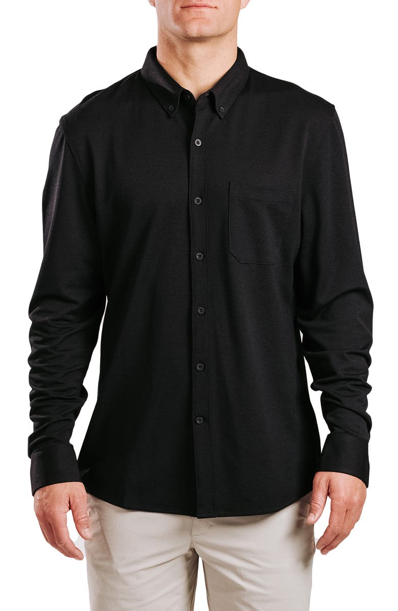 Western Rise Limitless Merino Wool Blend Button-Down Shirt, Main, color,