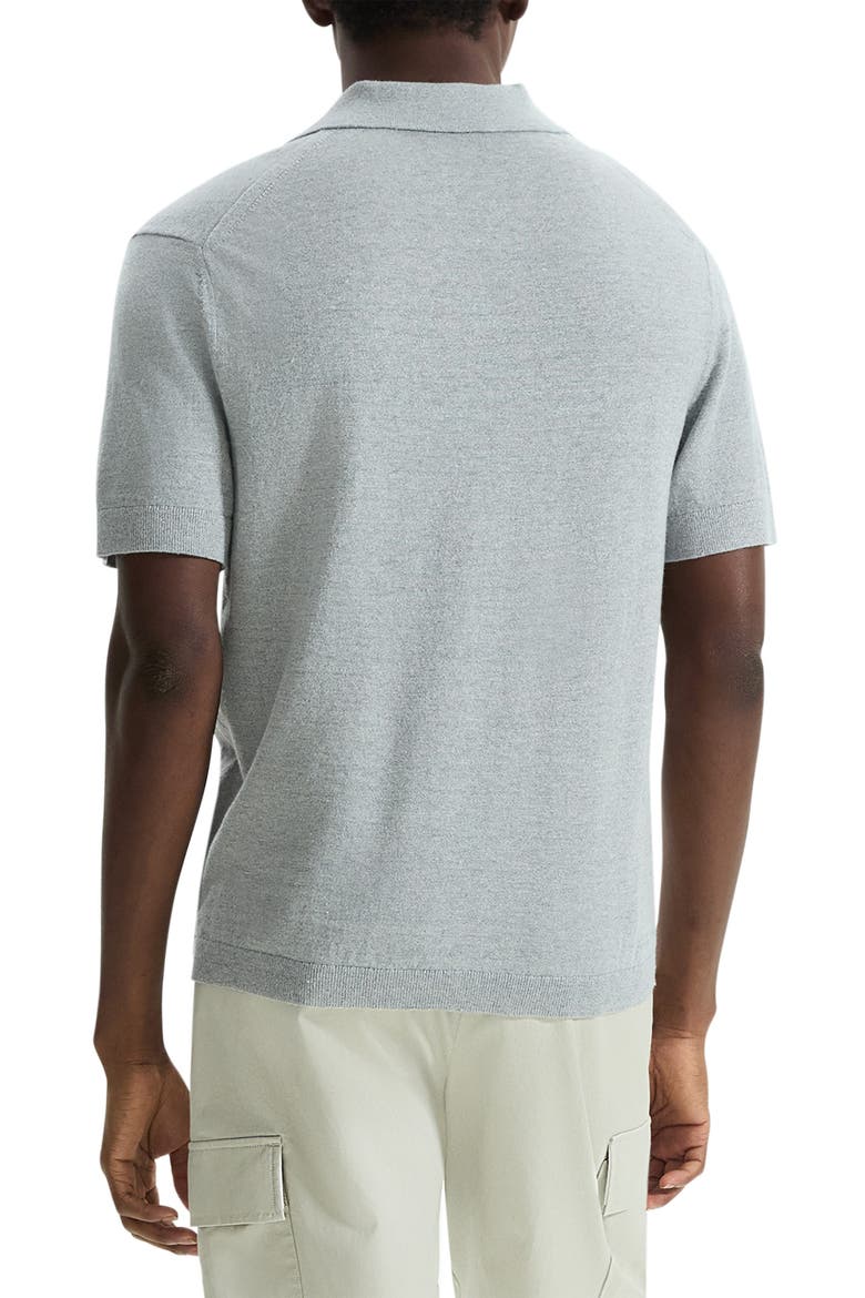 Brenan Linen Blend Polo, Alternate, color, GREY HEATHER - B21