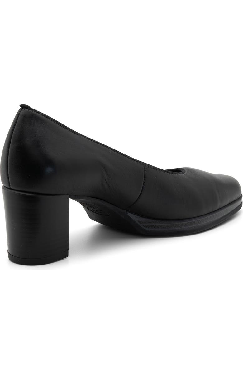 ara Block Heel Pump, Alternate, color, Black Nappa Leather