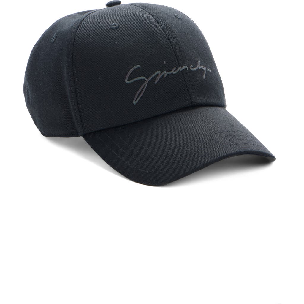 Givenchy Logo Embroidered Baseball Cap In Black