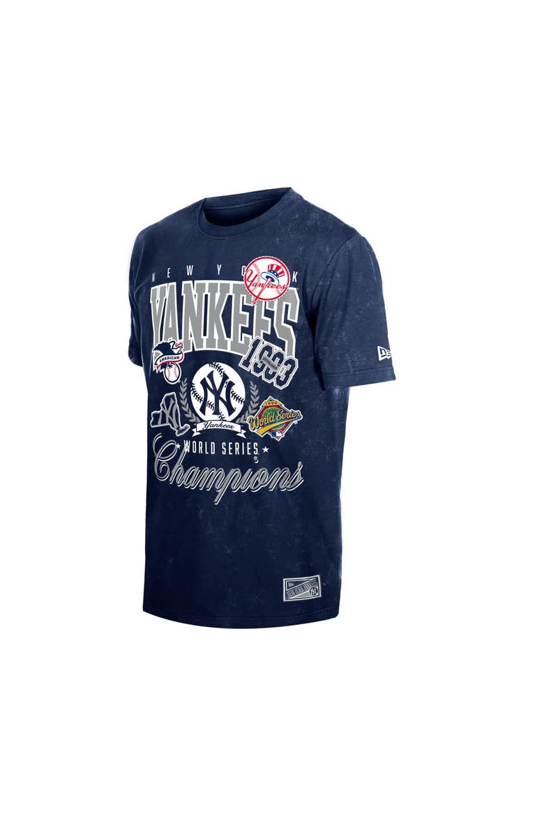 Men's New Era  Navy New York Yankees Mineral Wash T-Shirt, Alternate, color, Navy