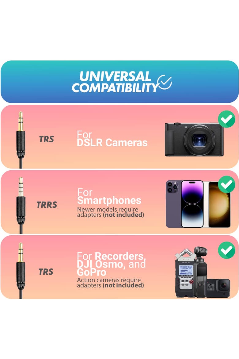 VXR10-PRO Supercardioid Shotgun Microphone for Cameras and Smartphones, Alternate, color, Black