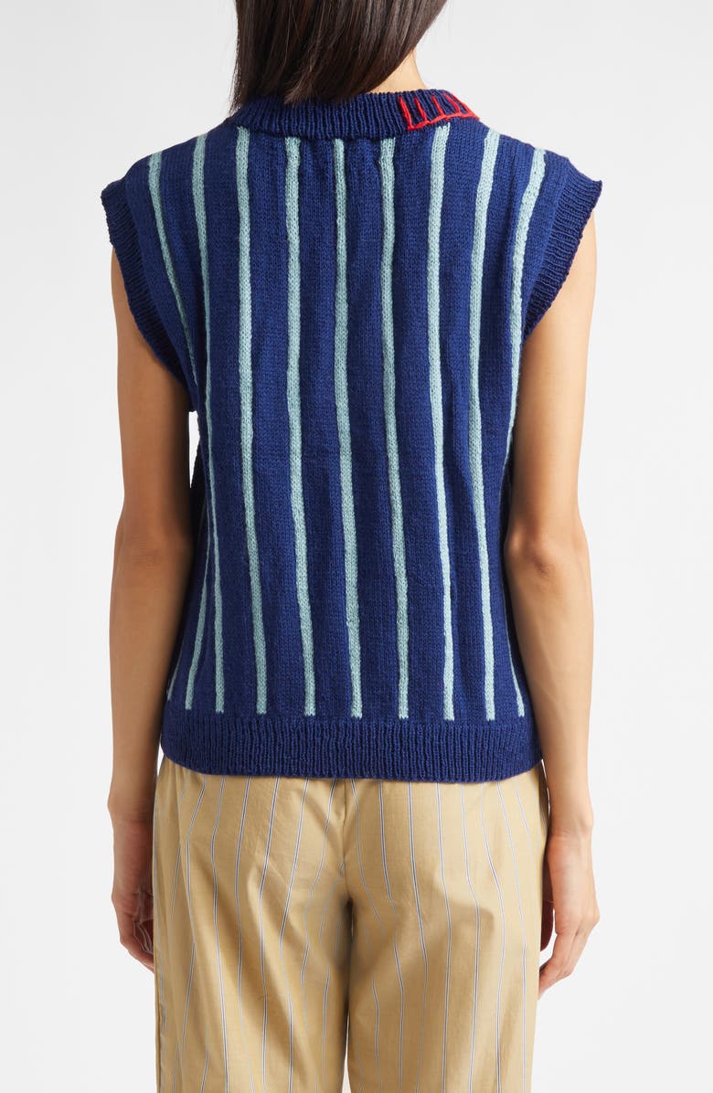 KÚR Stripe Wool Blend Sweater Vest, Alternate, color,