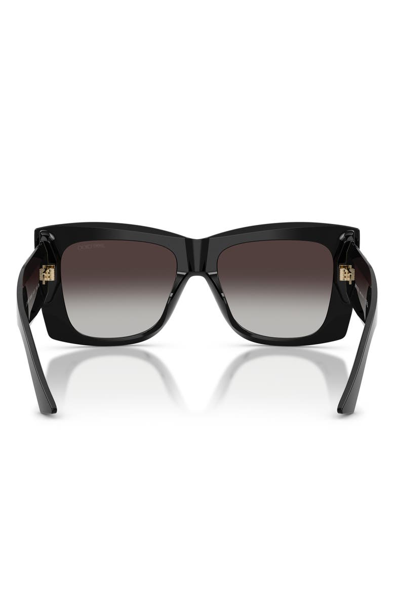Jimmy Choo 54mm Gradient Square Sunglasses, Alternate, color, Black / Grey Gradient