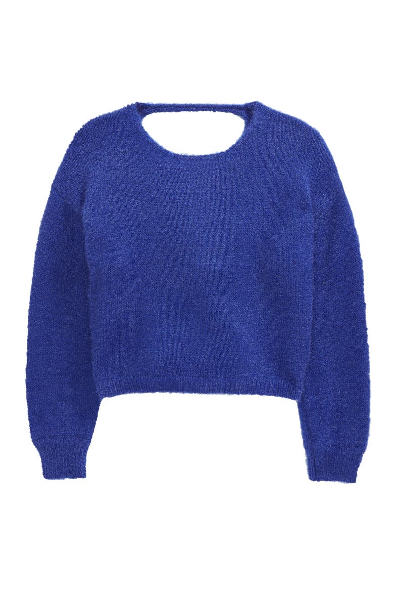 Kids' Twist Back Sweater, Main, color, BLUE SURF