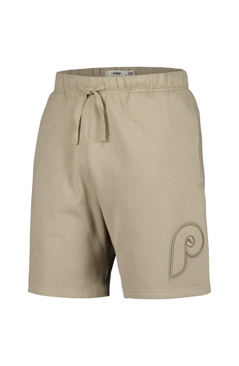 PRO STANDARD Men's Pro Standard Pewter Philadelphia Phillies Neutral Fleece Shorts, Alternate, color, Pewter