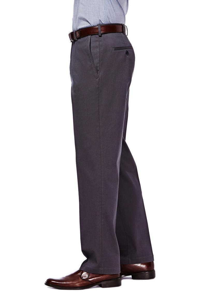 Haggar Premium No Iron Khaki Classic Fit Pant, Alternate, color, DK GREY