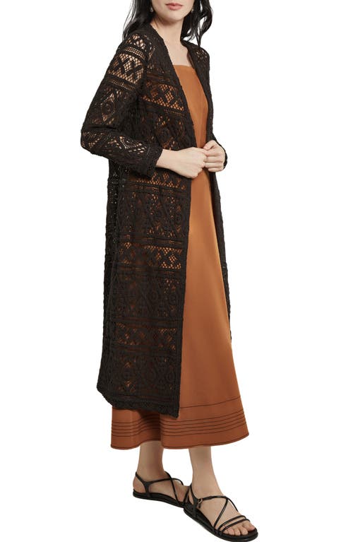 Misook Open-front Crochet Heritage Duster