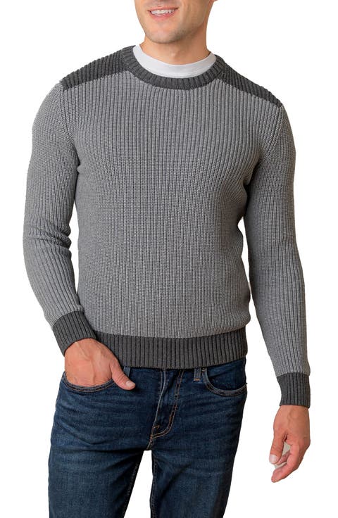 Organic Crew Neck Shoulder Detail Sweater