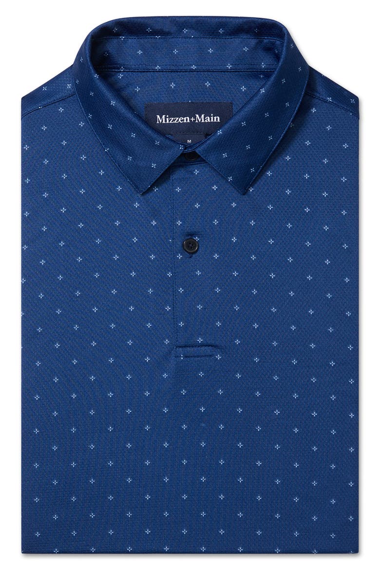 Halyard Trim Fit Performance Polo, Alternate, color, MIDNIGHT NAVY SCATTERED JACK