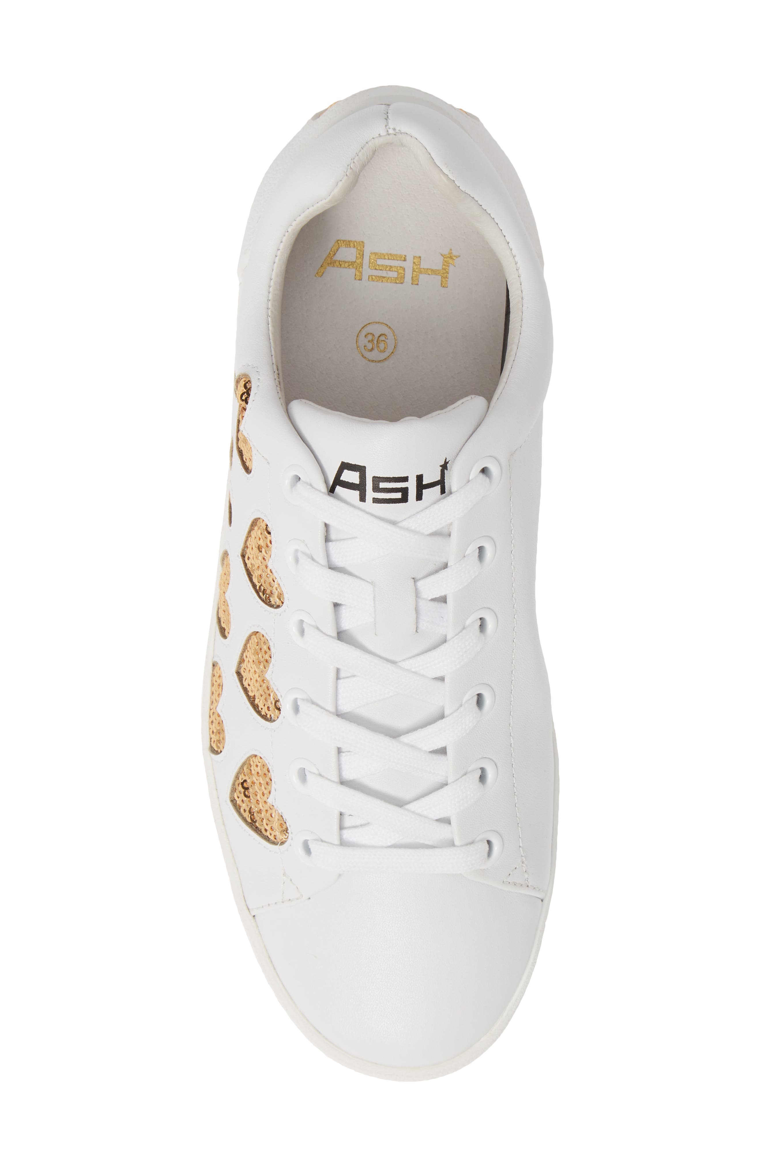Ash Nikita Sequin Heart Sneaker, Alternate, color, 