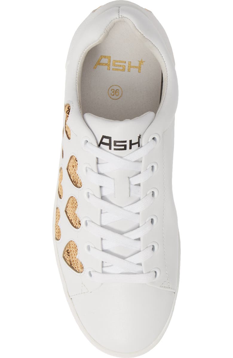 Ash Nikita Sequin Heart Sneaker, Alternate, color,