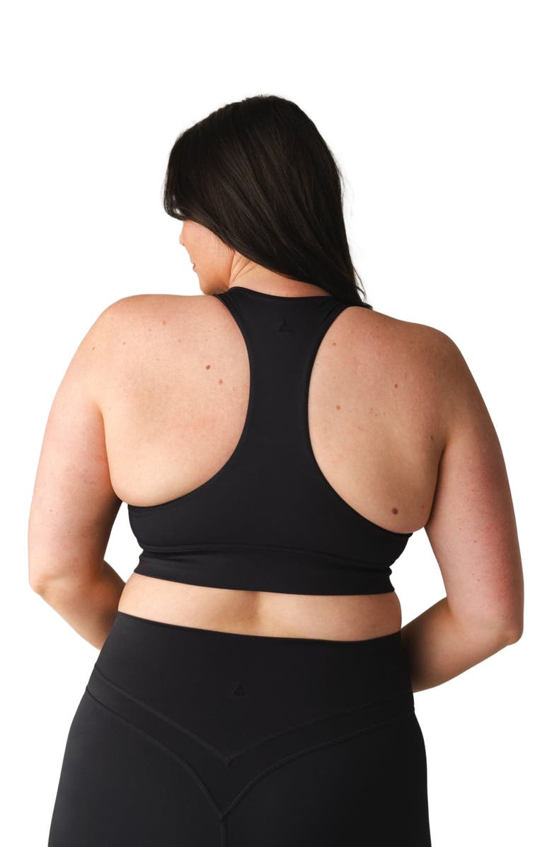 Vitality Revive Racer Bra, Alternate, color, Midnight
