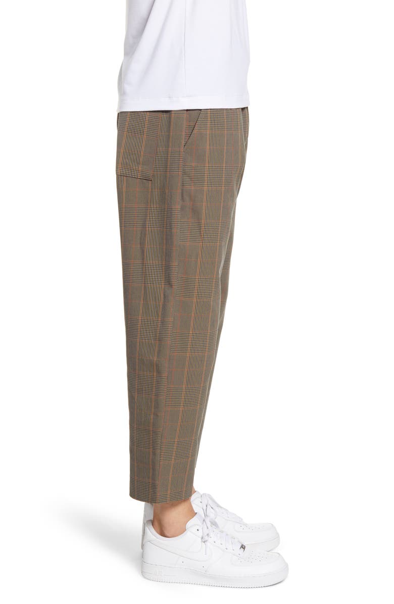 Wax London Kurt Relaxed Fit Plaid Crop Drawstring Pants, Alternate, color,