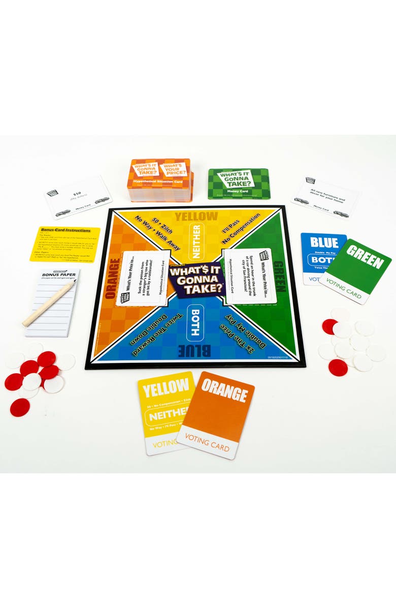 Zobmondo!! What's It Gonna Take Board Game, Alternate, color, Multicolored