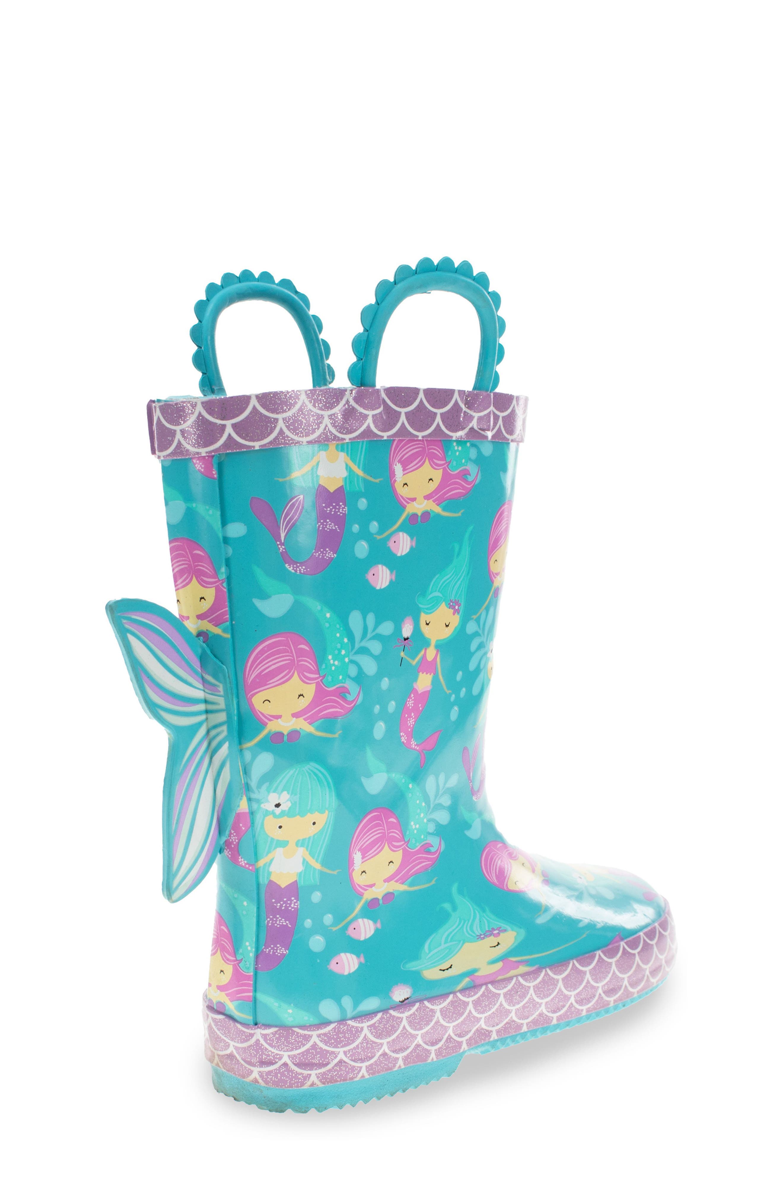 Western Chief Kids' Mermaid Tales Rain Boot, Alternate, color, Aqua