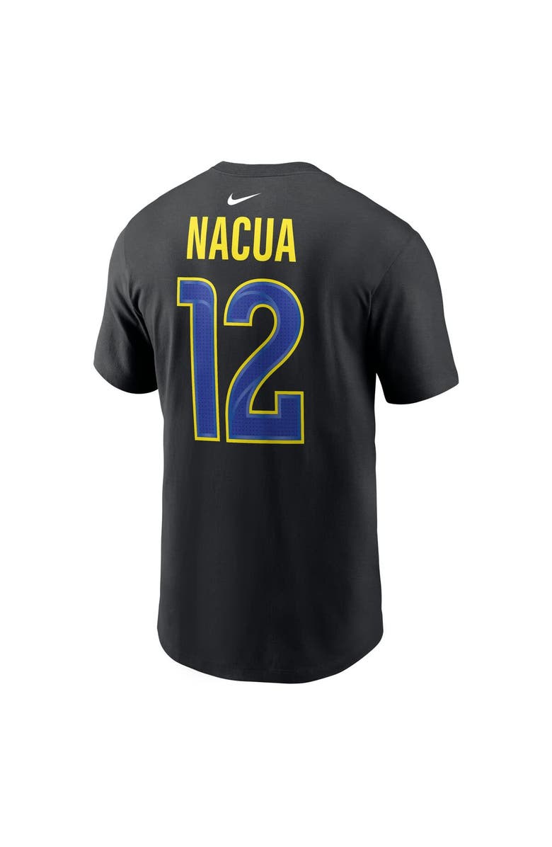 Nike Men's Nike Puka Nacua Black Los Angeles Rams Carbon Name & Number T-Shirt, Alternate, color, Black