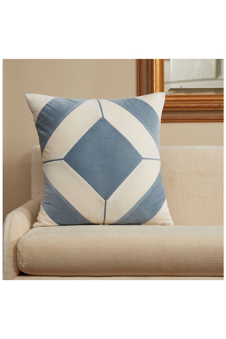 Diamond Blue Throw Pillow, Alternate, color, BLUE