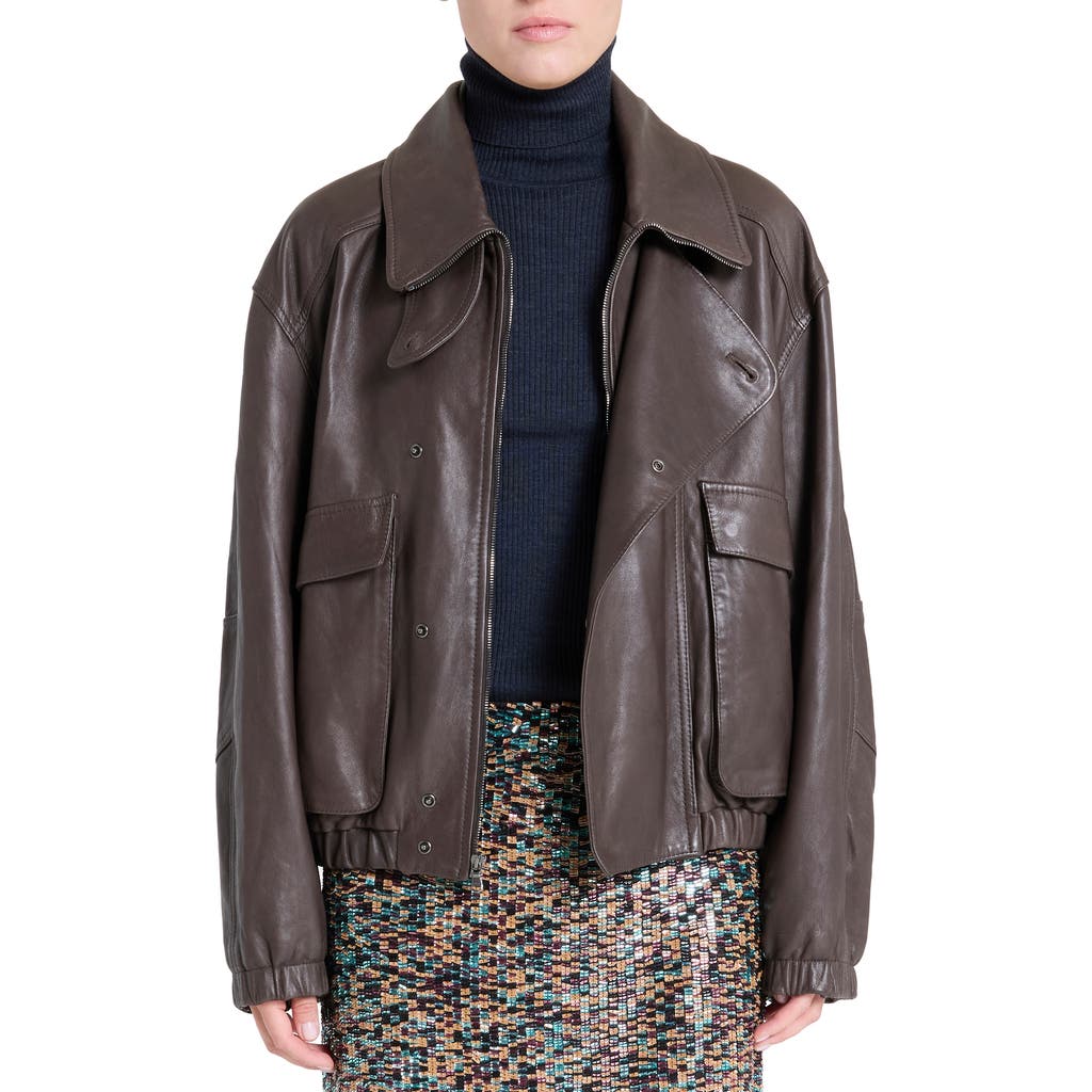 Twp Hunter Leather Jacket In Brown