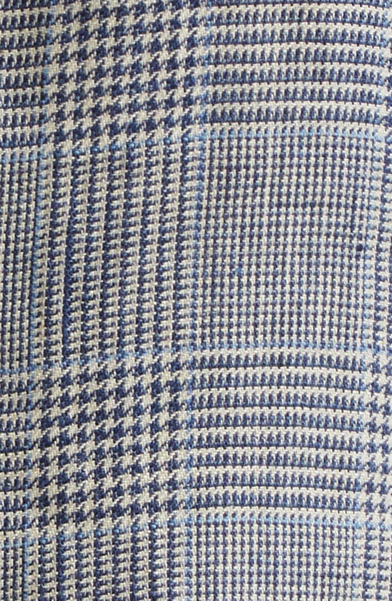 Ralph Lauren Purple Label Kent Hand Tailored Plaid Linen Blazer, Alternate, color, Navy/ Cream W/ Cf Oc