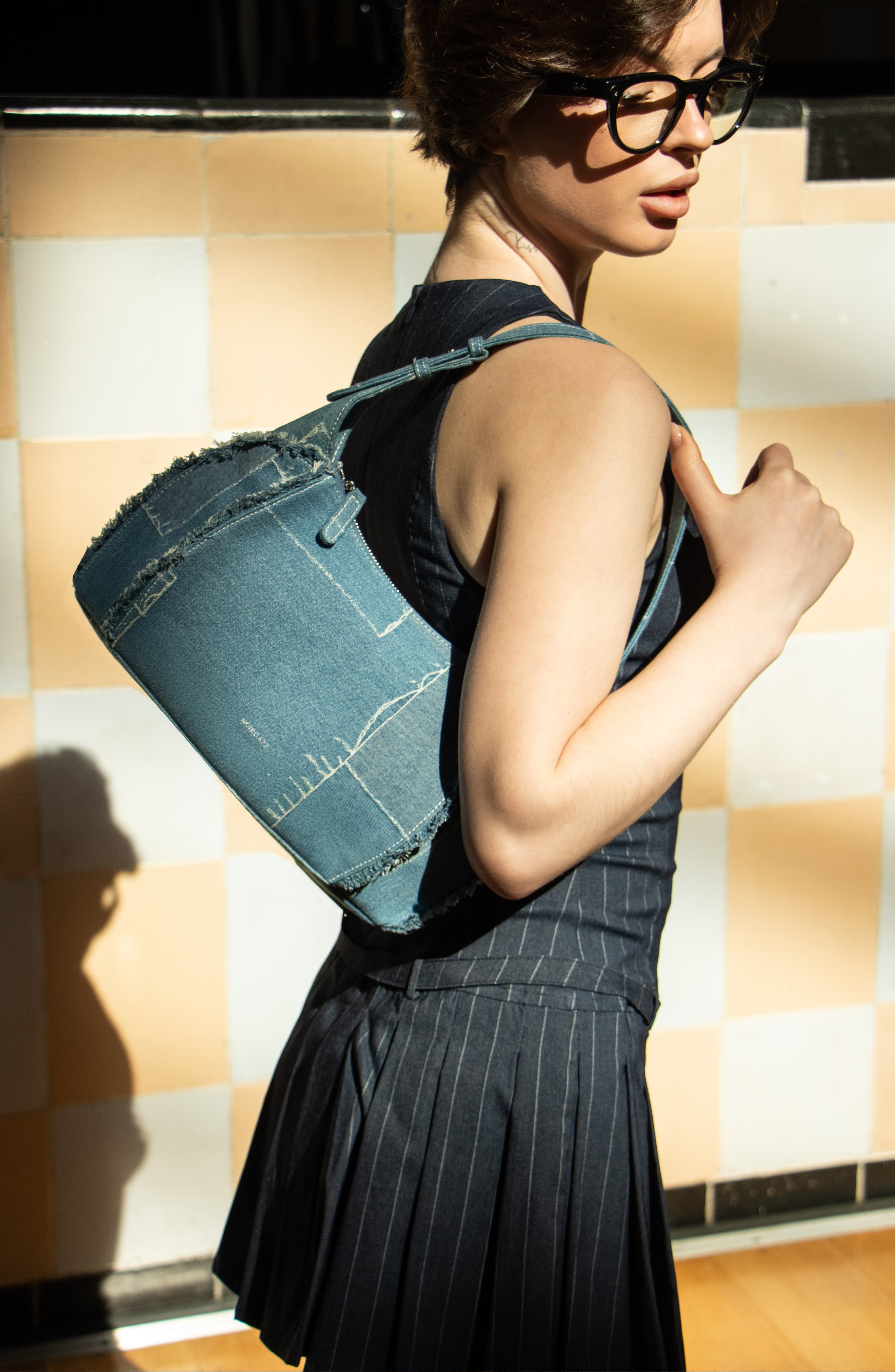 NOIRGAZE Skyler in Denim Bag, Alternate, color, Denim