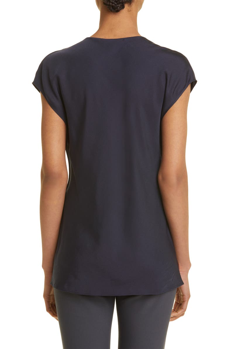 Vince Cowl Neck Cap Sleeve Silk Blend Blouse, Alternate, color, Coastal