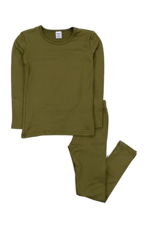 Kids Solid Thermal Pajamas (Toddler, Little Kid & Big Kid)