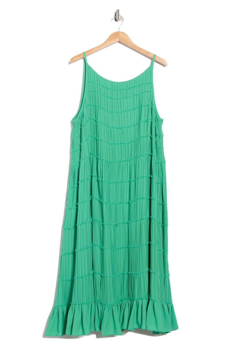 JASON WU Boat Neck Tiered Maxi Dress, Alternate, color, Green