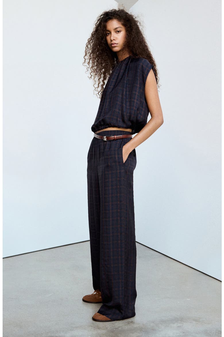 Dara Plaid Sleeveless Top, Alternate, color, BLUE