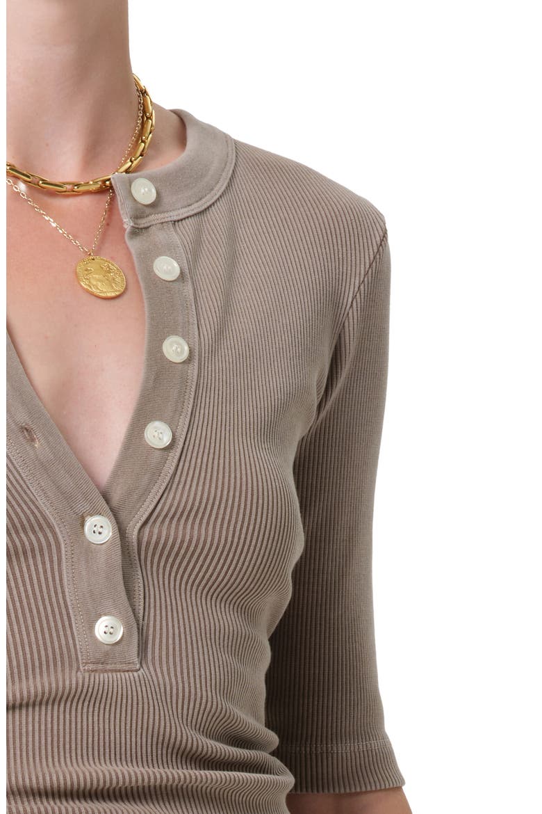 Nali Rib Henley, Alternate, color, SAND ATLAS BROWN
