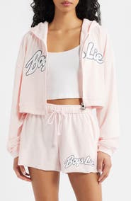 BOYS LIE Starlight Alex Crop Zip-Up Hoodie
