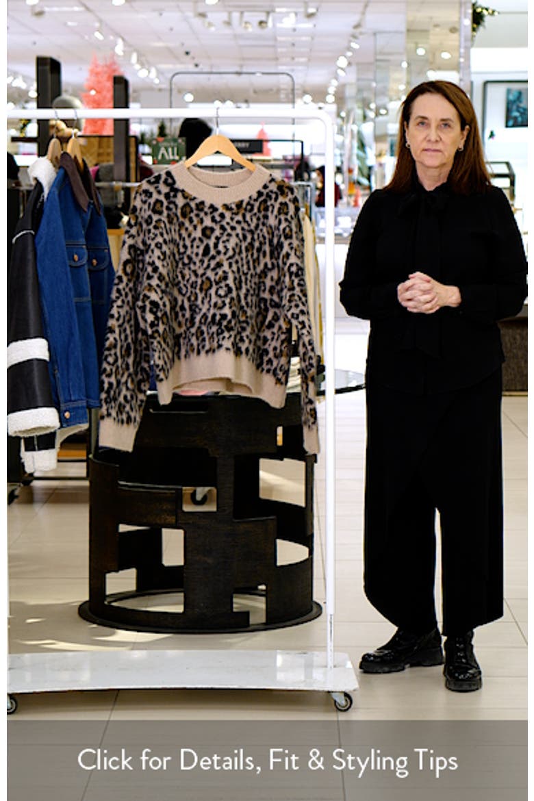 Zamira Leopard Print Cashmere & Silk Sweater video