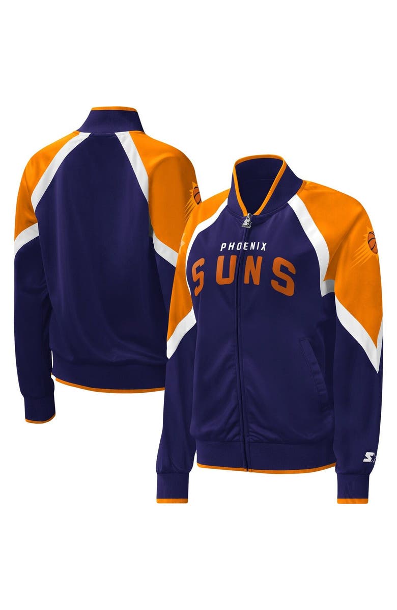 STARTER Women's Starter Purple Phoenix Suns Slam Dunk Raglan Full-Zip Track Jacket, Main, color, Purple