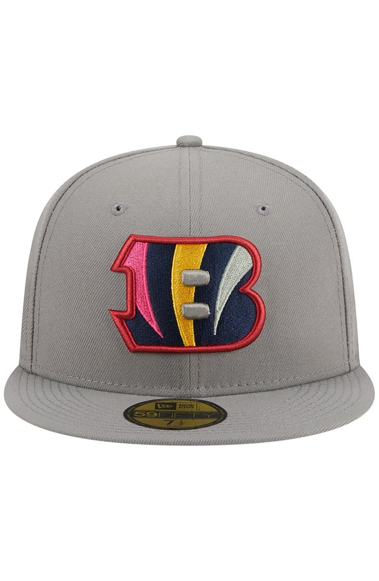 New Era Men's New Era Gray Cincinnati Bengals Color Pack 59FIFTY Fitted Hat, Alternate, color, Gray