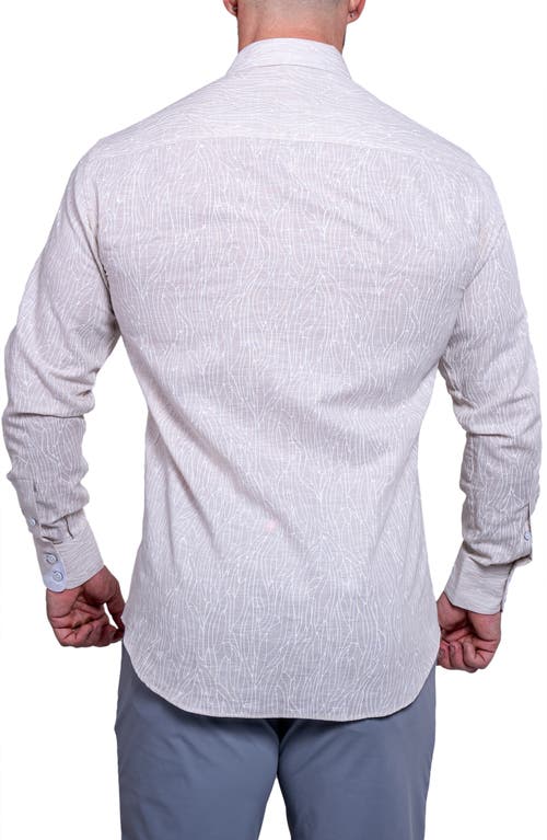 Maceoo Einstein Resistance Contemporary Fit Linen & Cotton Button-up Shirt