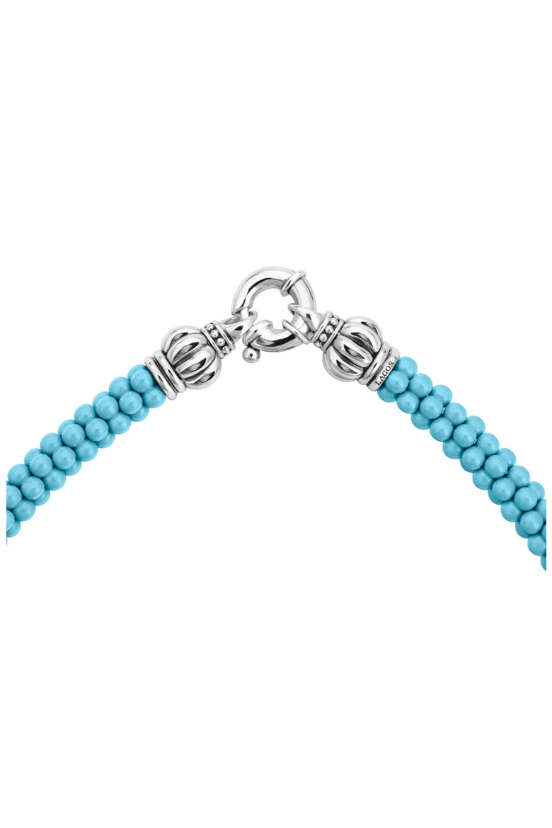 Blue Caviar Ceramic Rope Necklace, Alternate, color, SILVER/ TURQUOISE