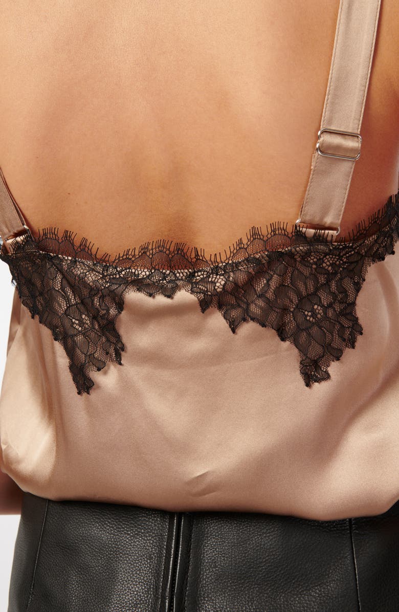 CAMI NYC Beatrice Lace Trim Silk Camisole, Alternate, color, 