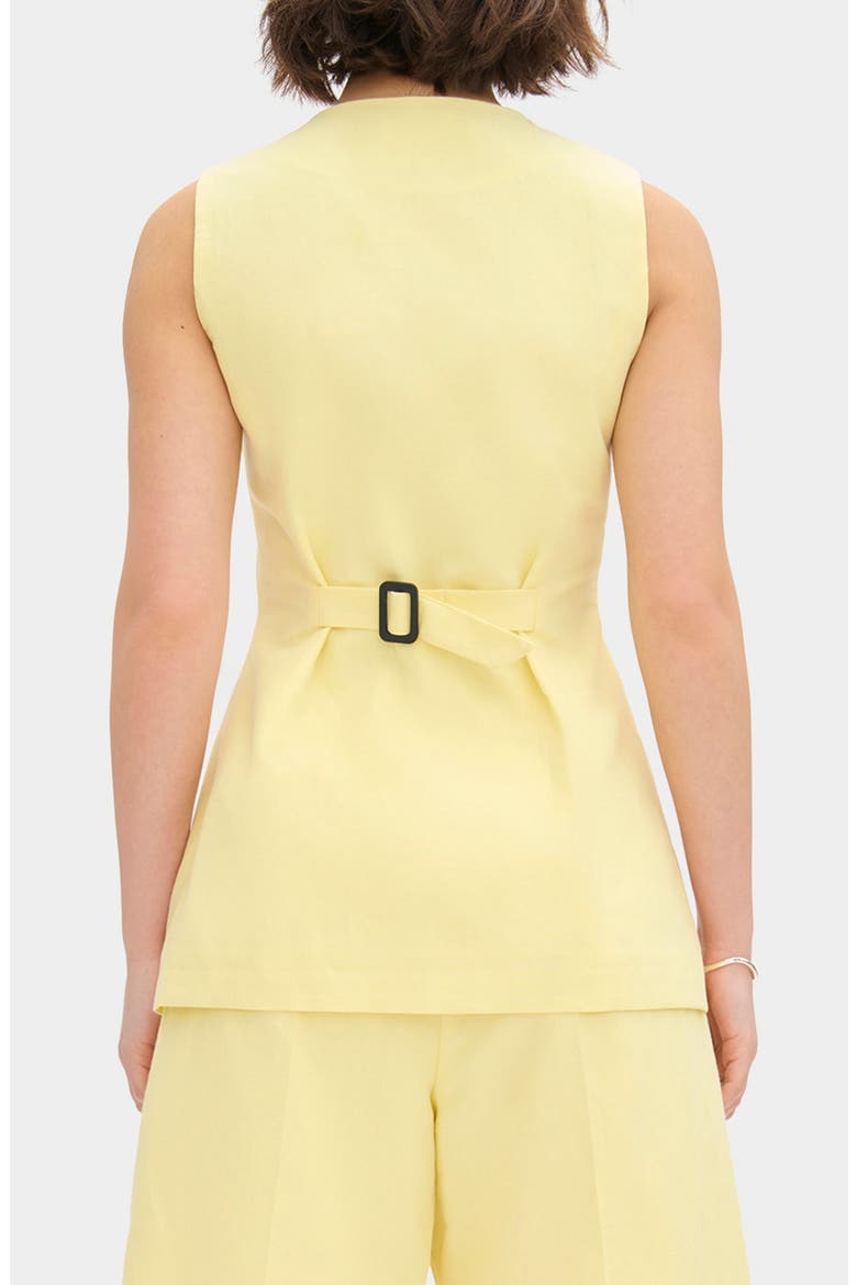 Leo Collarless Vest, Alternate, color, BUTTER YELLOW