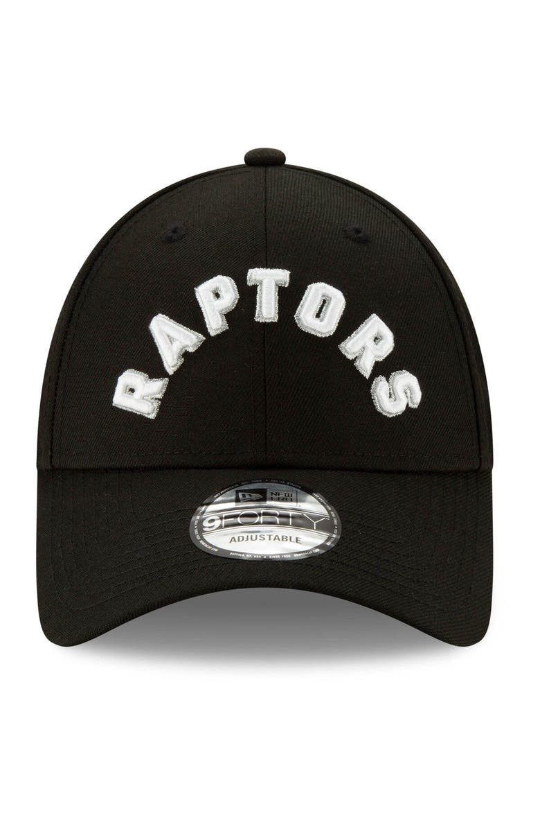 New Era Men's New Era Black Toronto Raptors Statement Edition Team Color 9FORTY Adjustable Hat, Alternate, color,