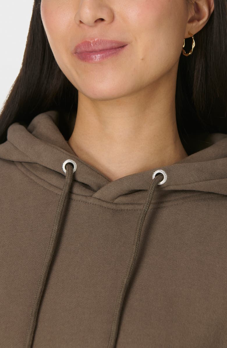Sweaty Betty Premium Brushed Cotton Fleece Hoodie, Alternate, color, Dark Timber Brown
